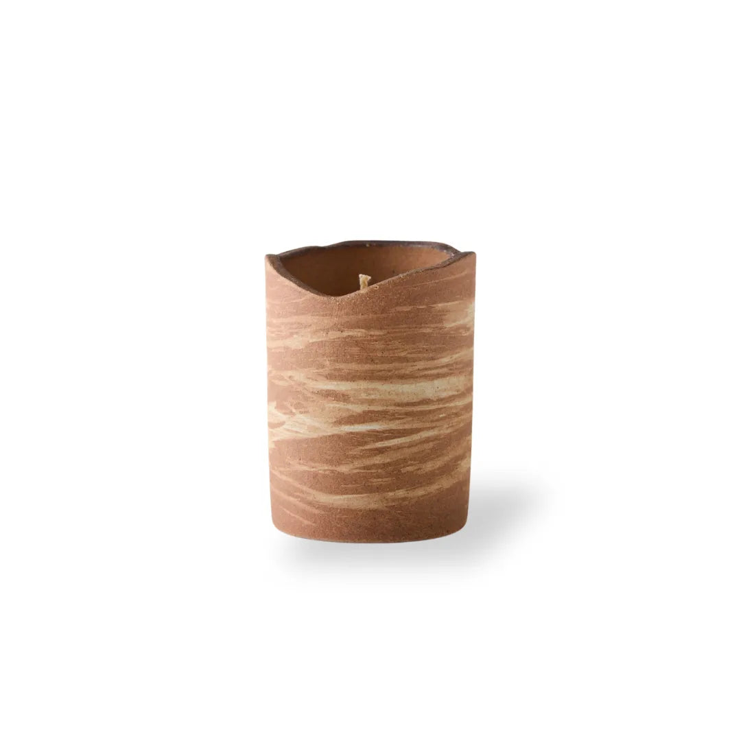 Akikaze Autumn Breeze Japanese aroma candle with sandalwood and cedar scent in minimalist glass jar, soy wax, calming home décor.