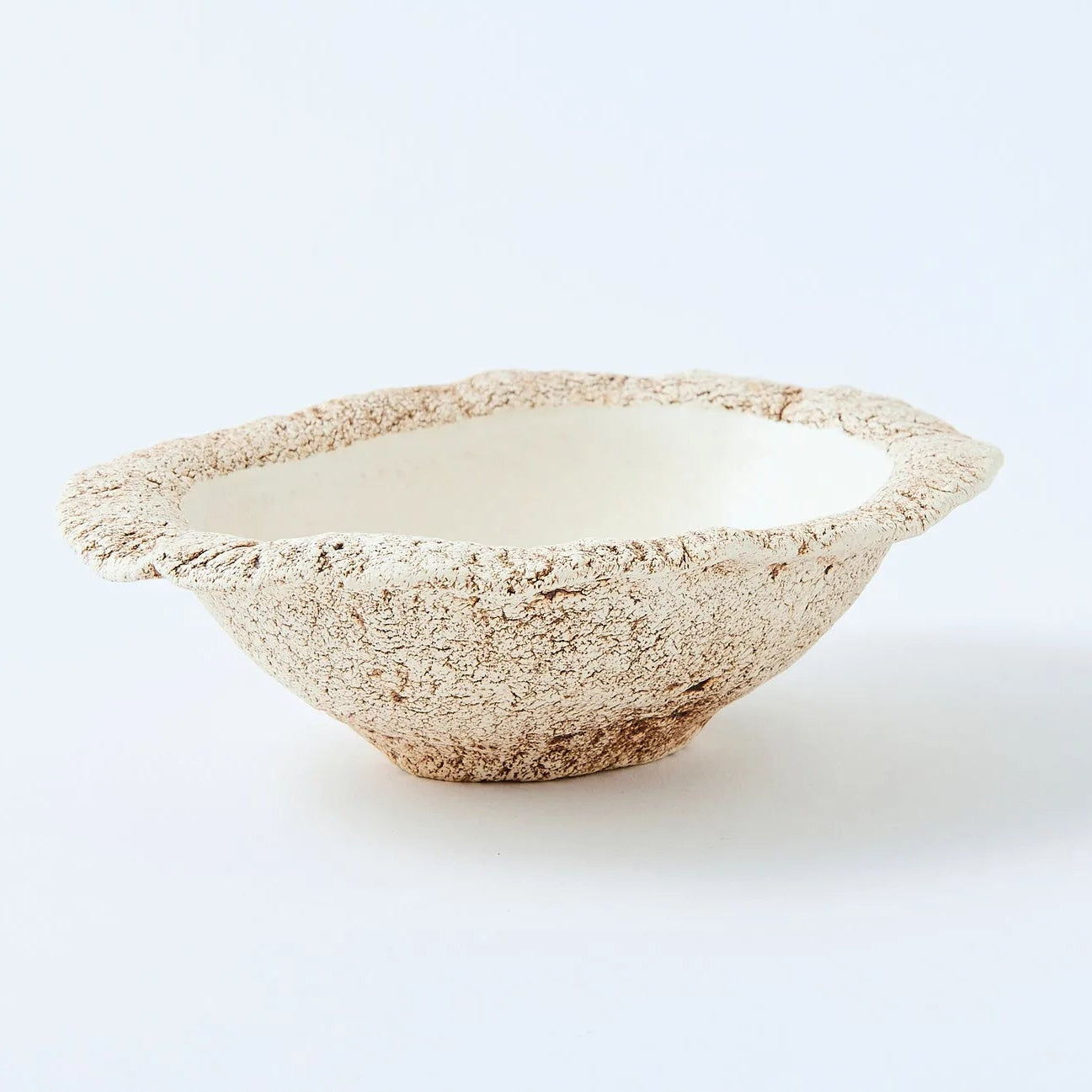 Hakuwa white oval bowl made from Japanese semi-porcelain and clay, handcrafted tableware for modern dining.