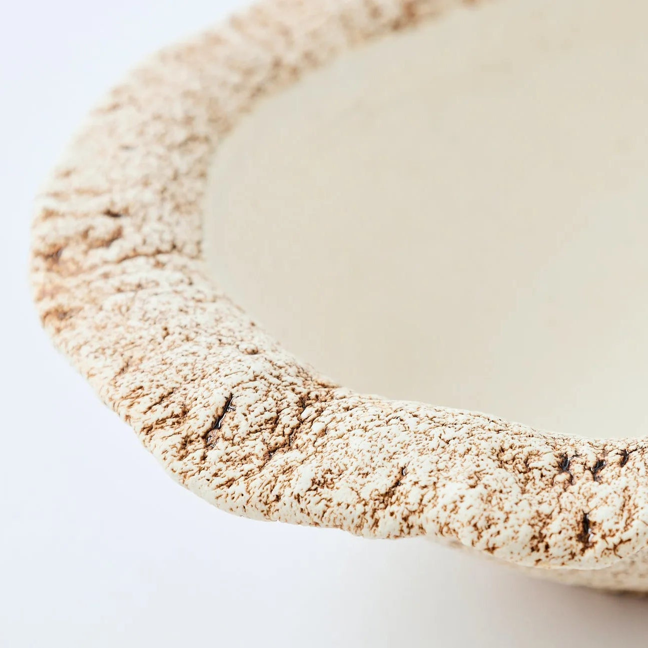 Hakuwa white oval bowl made from Japanese semi-porcelain and clay, handcrafted tableware for modern dining.