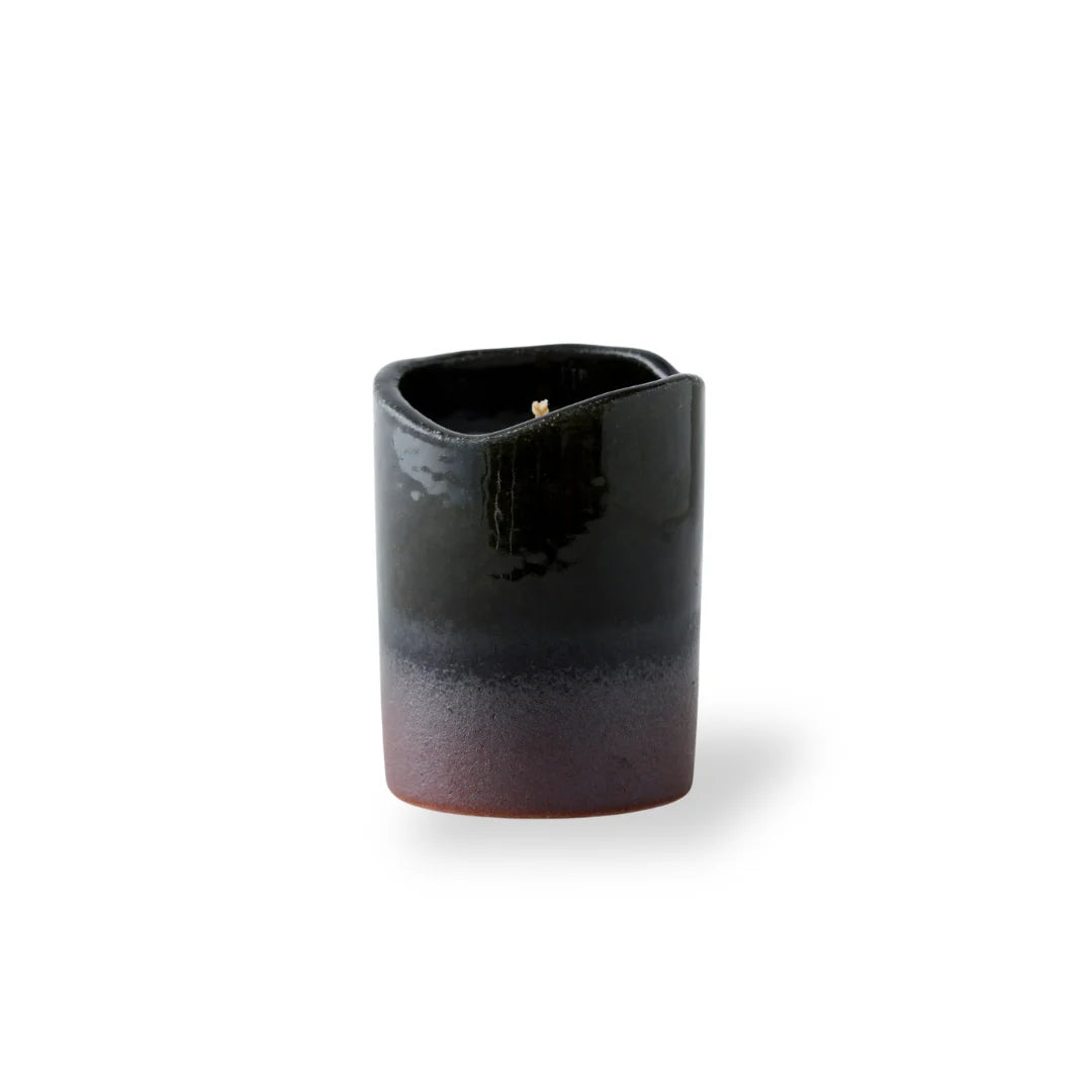 Handcrafted Miyamagi soy candle featuring Japanese forest aroma with sandalwood and oakmoss fragrance.