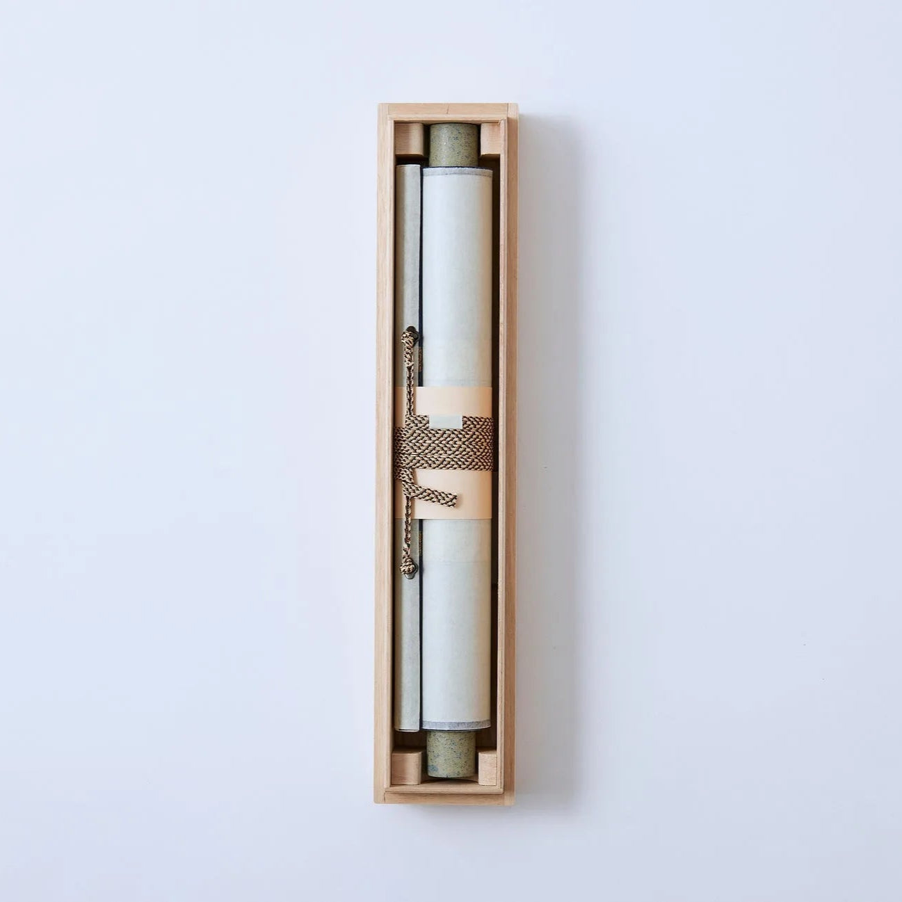 Japanese hanging scroll titled 'Frame of Self, Jaws' – traditional kakejiku wall art with modern abstract theme.