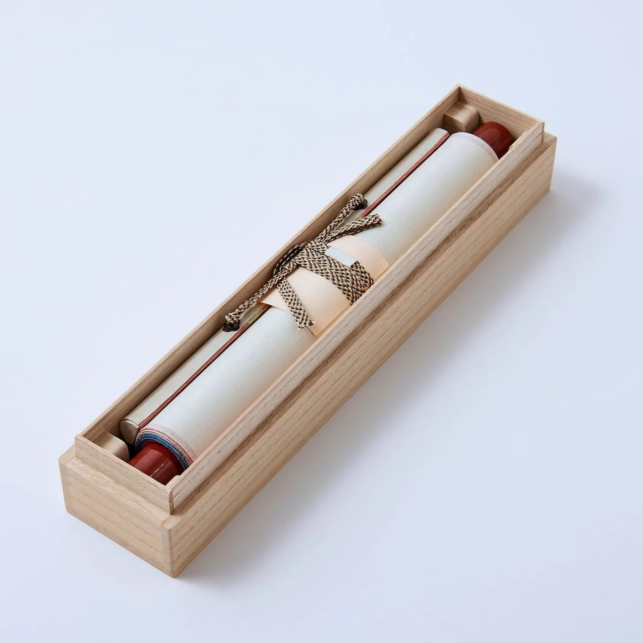 Japanese hanging scroll titled Frame of Self, inspired by Mondrian, minimalist abstract wall art.