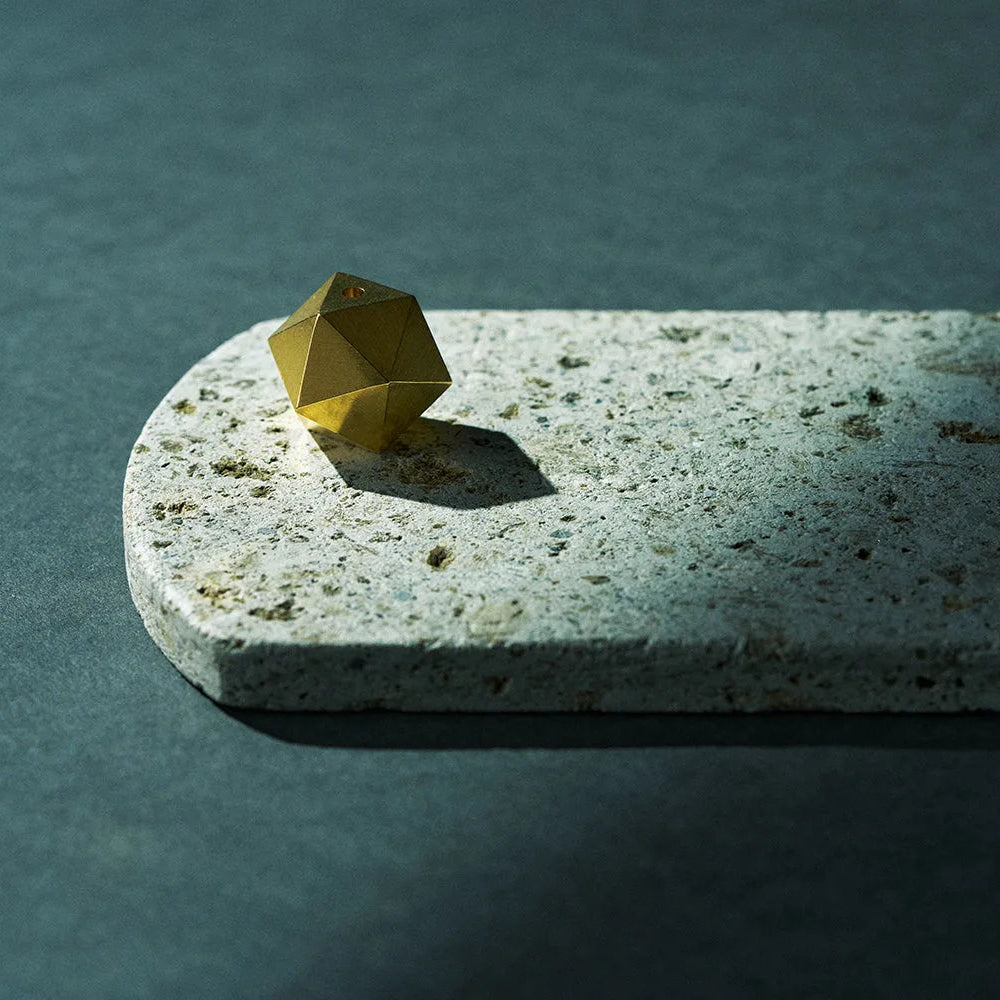 Japanese Oya stone incense set with plate and holder, perfect for minimalist aromatherapy and Zen rituals.