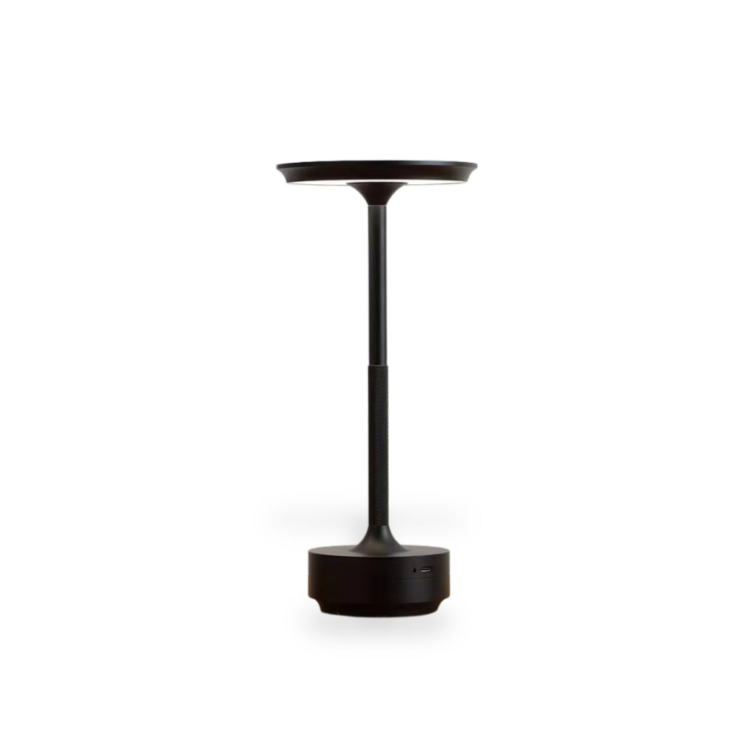 Japanese wireless LED touch lamp with dimmable, rechargeable design. Perfect for bedside, desk, and minimalist home decor.
