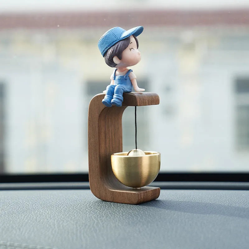 Japanese wooden doorbell with traditional design, handcrafted for a stylish and functional addition to home entrance decor.