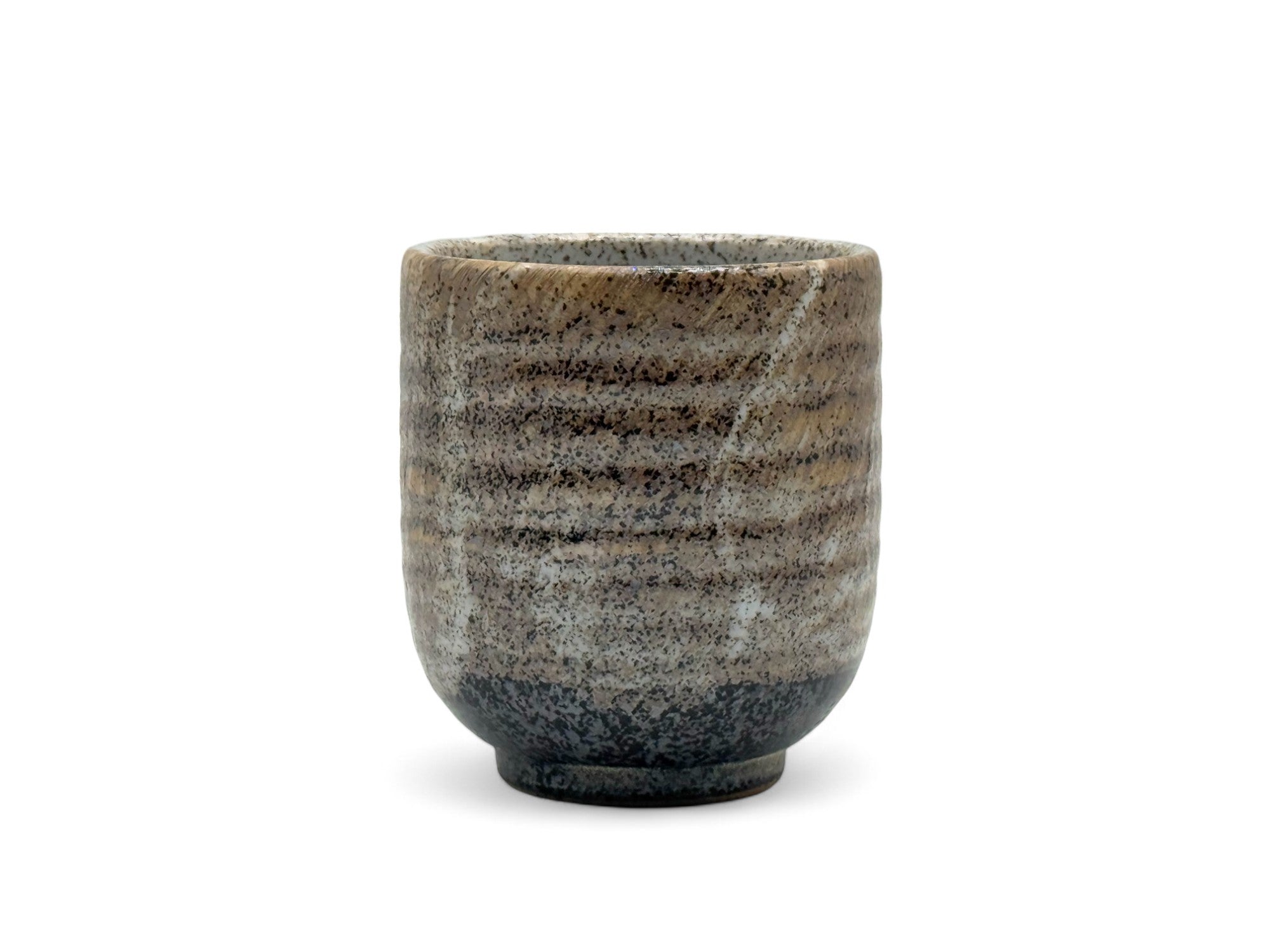 Handcrafted Mino-yaki Yunomi Japanese teacup with traditional glaze, perfect for daily tea rituals.