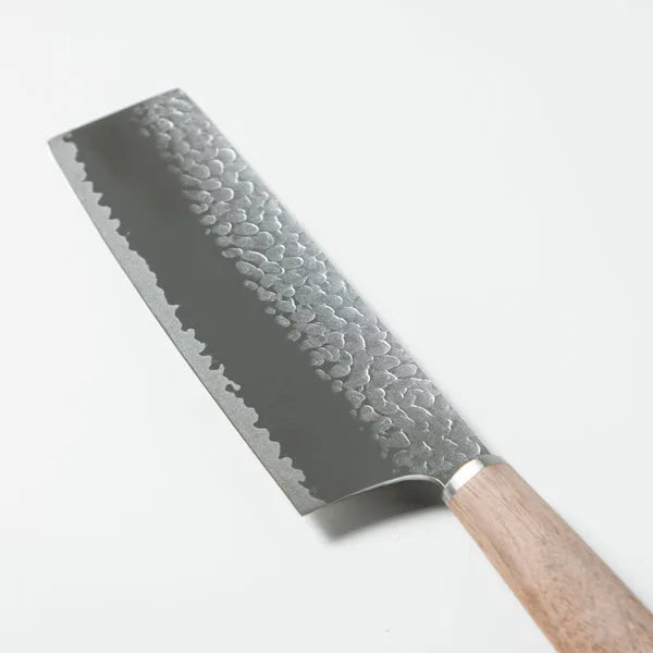 Premium 7-inch Nakiri knife, Japanese VG10 steel vegetable chef knife, handmade in Seki Japan.