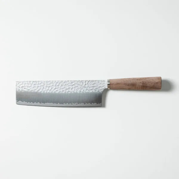 Premium 7-inch Nakiri knife, Japanese VG10 steel vegetable chef knife, handmade in Seki Japan.