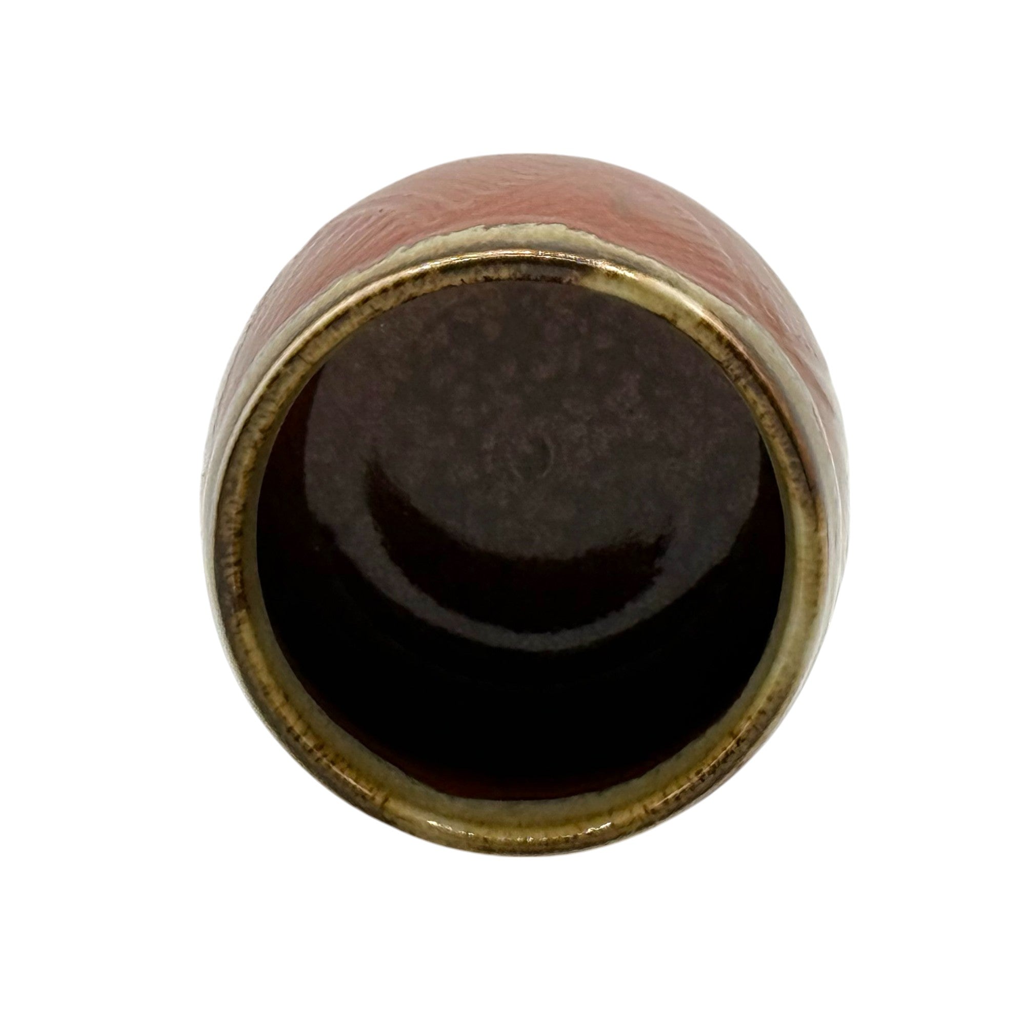 Handcrafted Mino-yaki Yunomi Japanese teacup with traditional glaze, perfect for daily tea rituals.