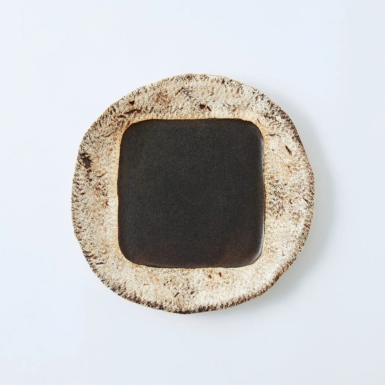Tōjishiki 21cm Japanese semi-porcelain & clay plate, handcrafted elegant tableware for dining or gifts.