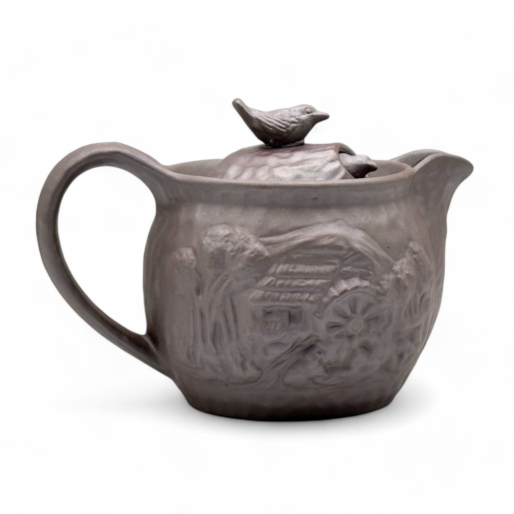 Handcrafted Tori Tobidashi Banko-yaki Kyusu Japanese teapot for authentic green tea brewing, featuring traditional side handle design.
