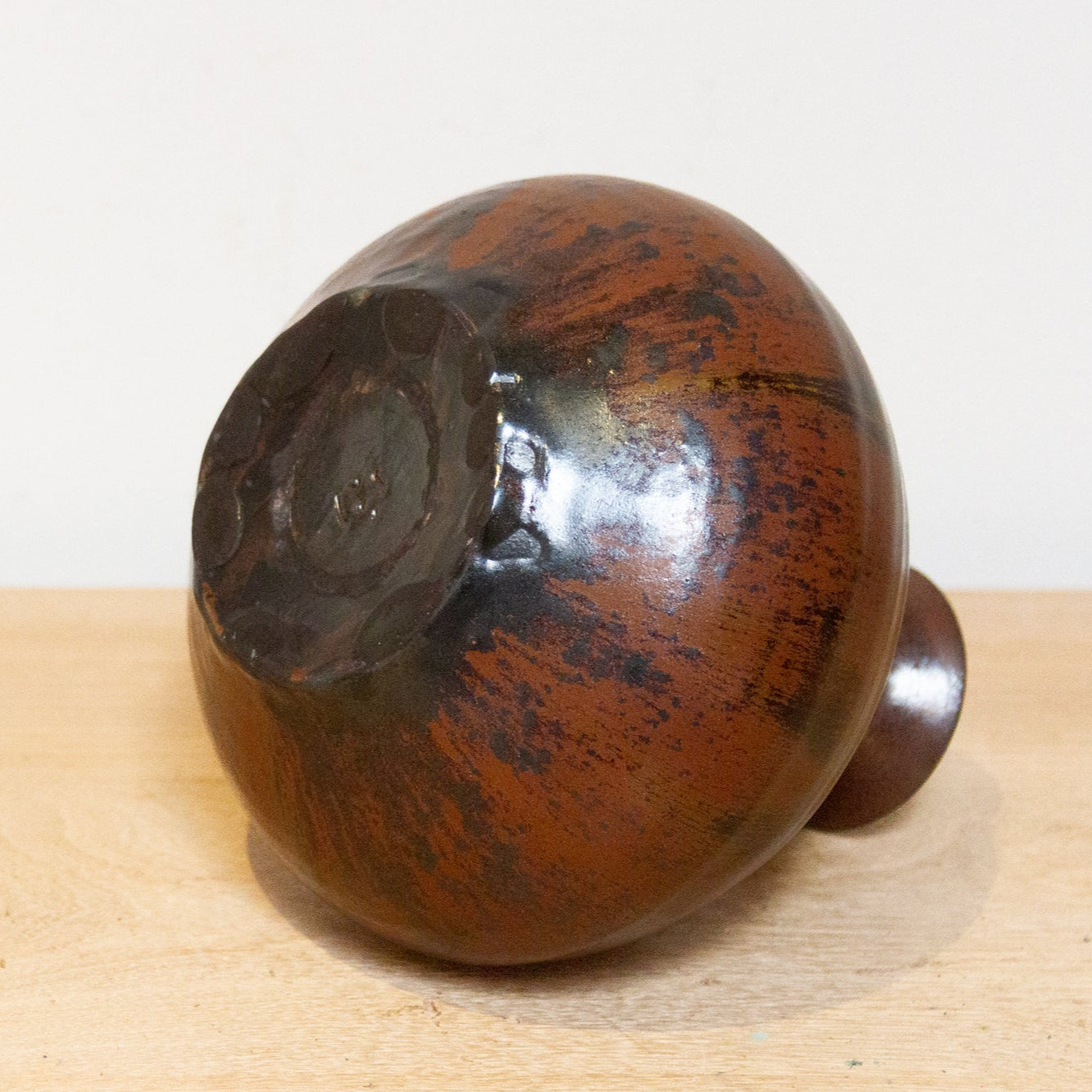 Vintage Japanese stoneware vase “Tsuchi,” handmade ceramic with wabi-sabi design and earthy tones for home decor.