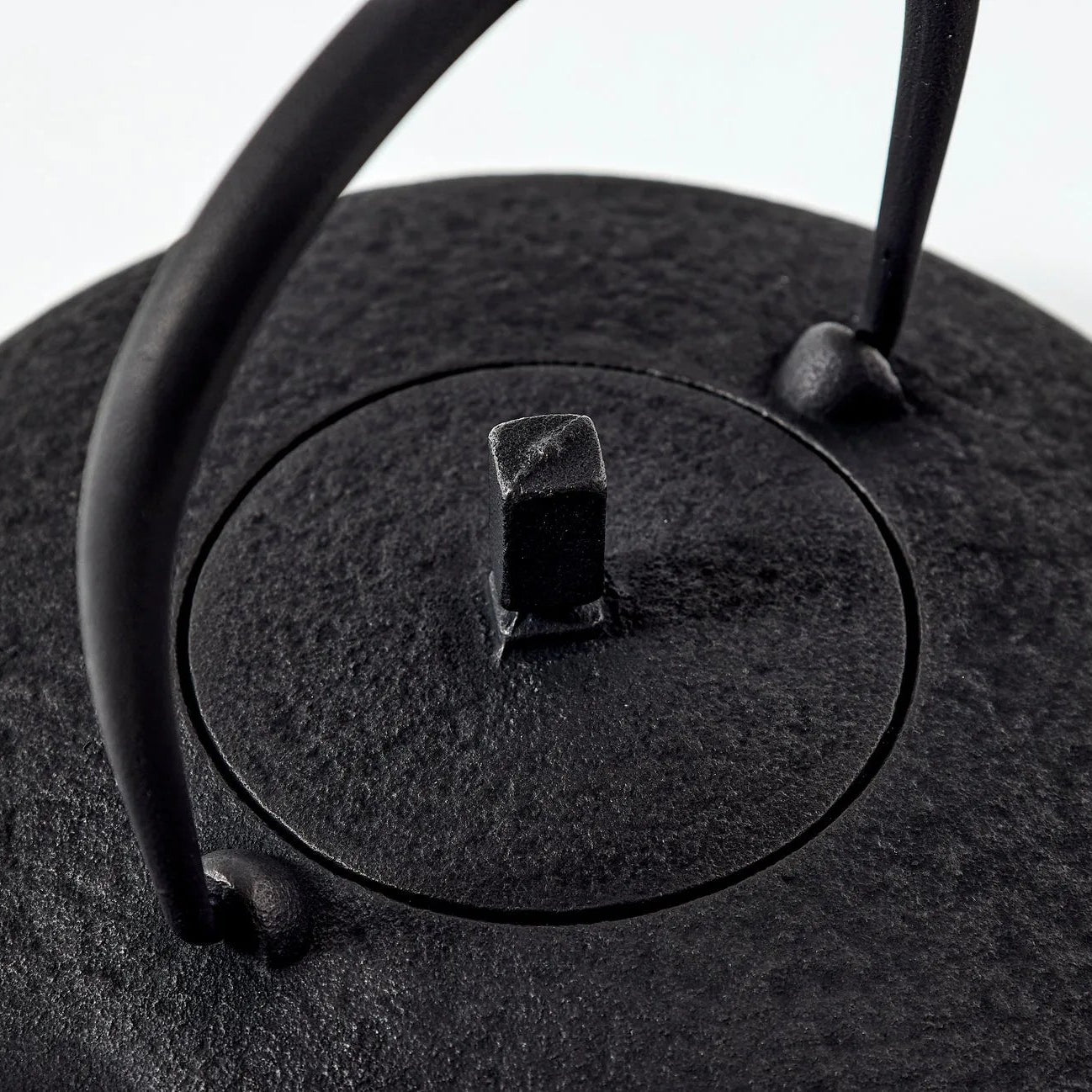 Tsukiha Japanese Black Nambu Ironware Moon Teapot, handcrafted cast iron teapot with elegant traditional design.
