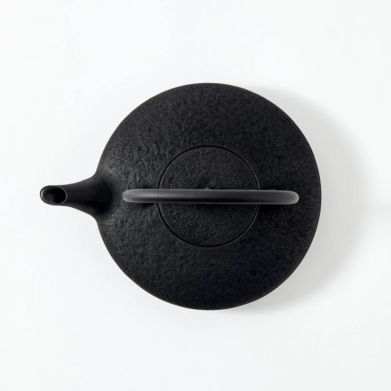 Tsukiha Japanese Black Nambu Ironware Moon Teapot, handcrafted cast iron teapot with elegant traditional design.