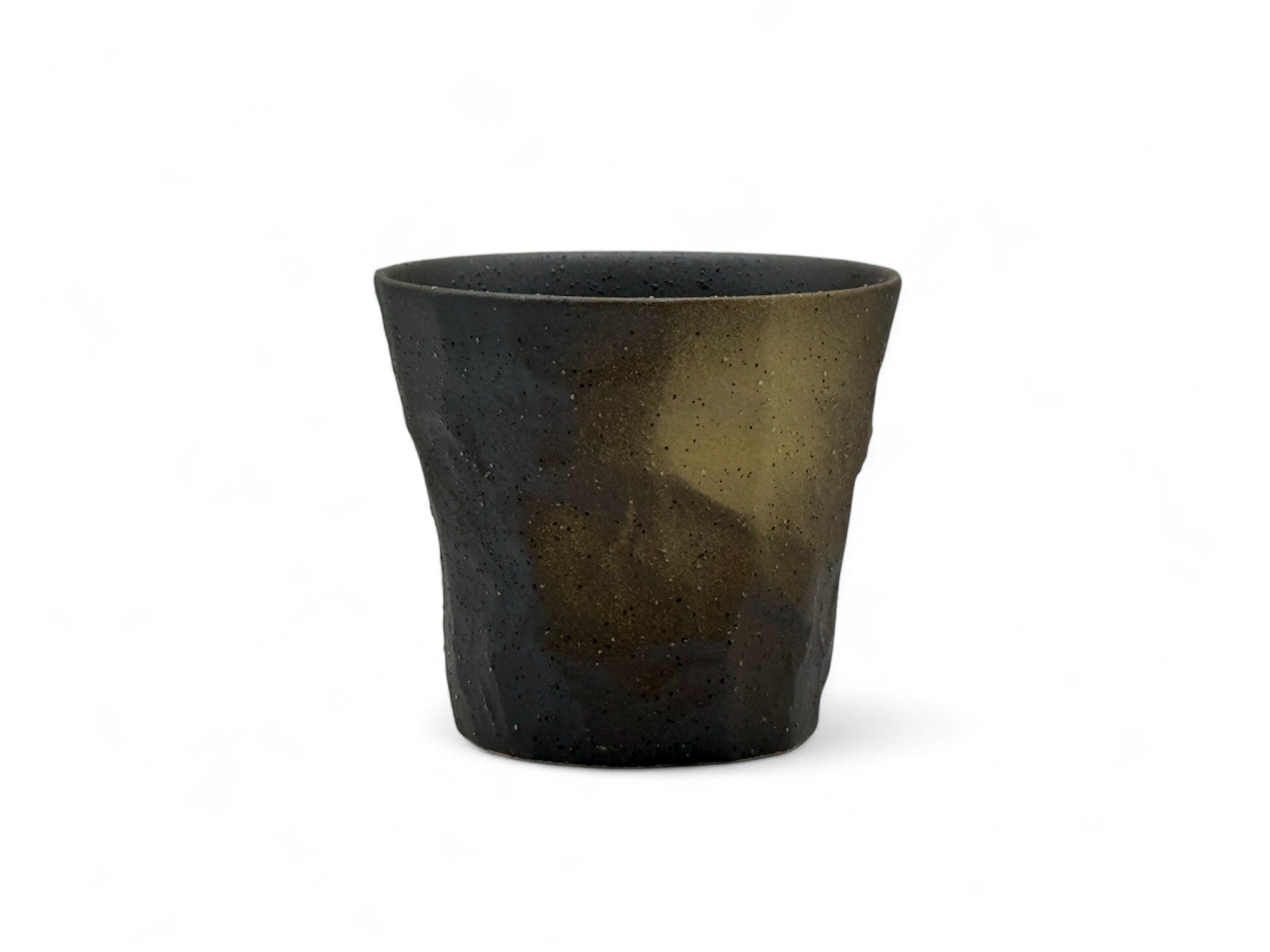 Handcrafted Mino-yaki Yunomi Japanese teacup with traditional glaze, perfect for daily tea rituals.
