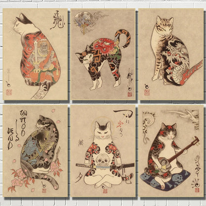 Neko Bushido Wall Art