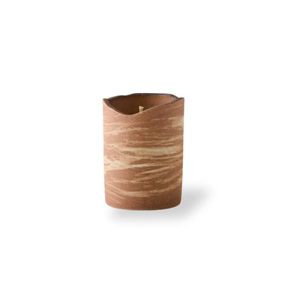 Akikaze Autumn Breeze Japanese aroma candle with sandalwood and cedar scent in minimalist glass jar, soy wax, calming home décor.