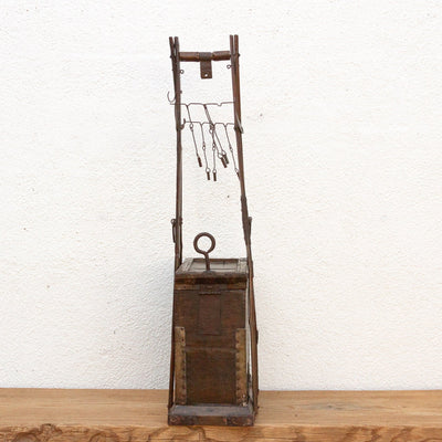 Antique Japanese Chōmen Dansu scale chest with handcrafted drawers, showcasing traditional joinery and historic Edo-period design.