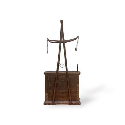 Antique Japanese Chōmen Dansu scale chest with handcrafted drawers, showcasing traditional joinery and historic Edo-period design.