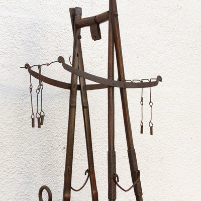 Antique Japanese Chōmen Dansu scale chest with handcrafted drawers, showcasing traditional joinery and historic Edo-period design.