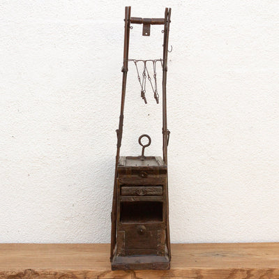 Antique Japanese Chōmen Dansu scale chest with handcrafted drawers, showcasing traditional joinery and historic Edo-period design.