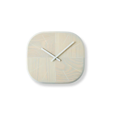 Hagami Japanese Hagi wooden square clock bevel, handcrafted elegant timepiece for modern home decor.