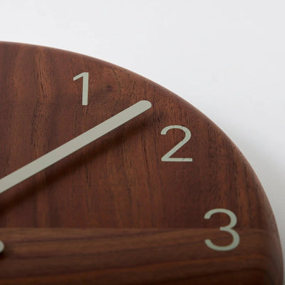 Handcrafted Japanese Hagi wooden clock with round face, minimalist and traditional design.