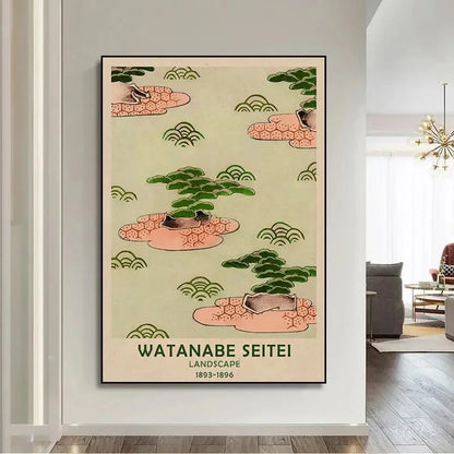 Japanese Hokusai Ohara Koson wall art print, traditional ukiyo-e style, perfect for home decor and art collectors.