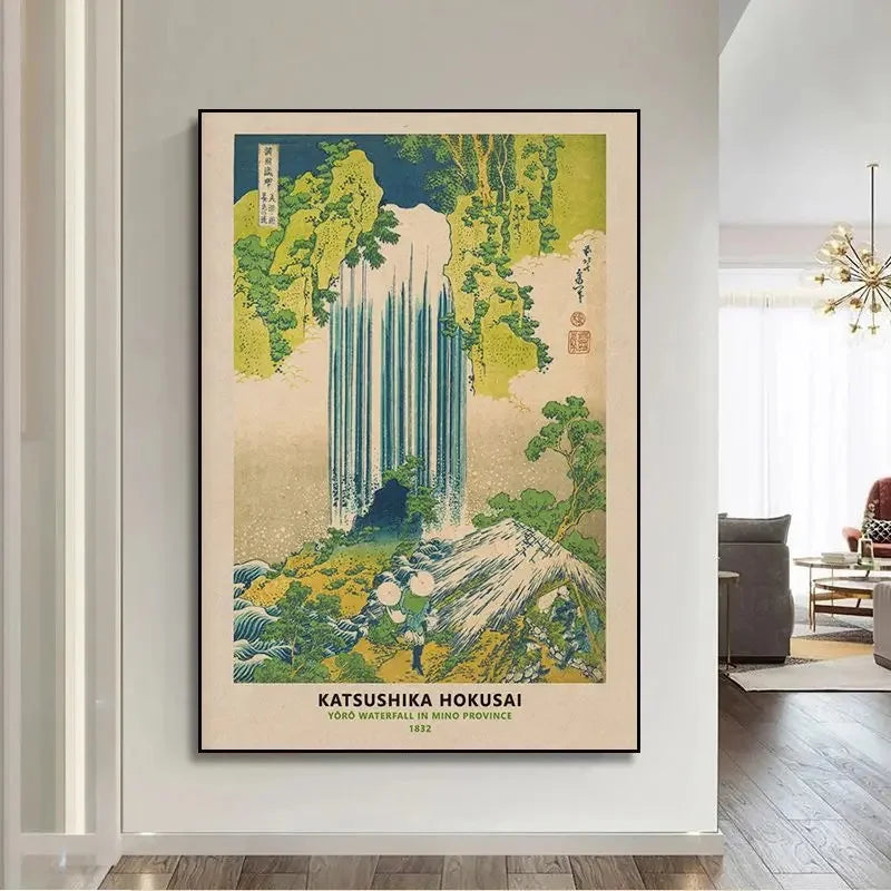 Japanese Hokusai Ohara Koson wall art print, traditional ukiyo-e style, perfect for home decor and art collectors.