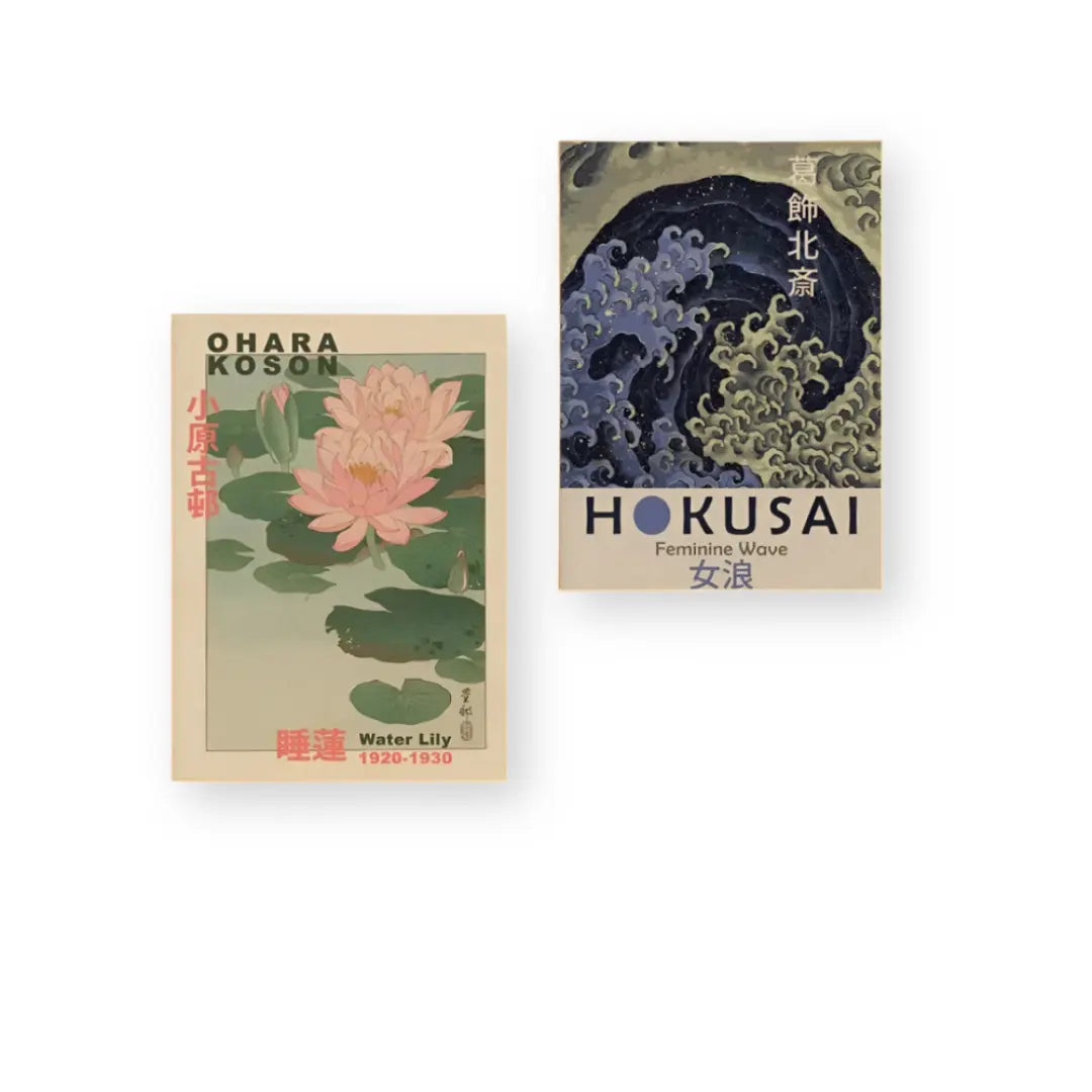 Japanese Hokusai Ohara Koson wall art print, traditional ukiyo-e style, perfect for home decor and art collectors.