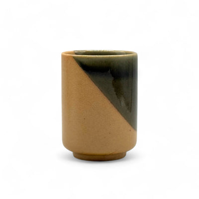 Handcrafted Shigaraki-yaki Yunomi Japanese teacup with traditional glaze, perfect for daily tea rituals.
