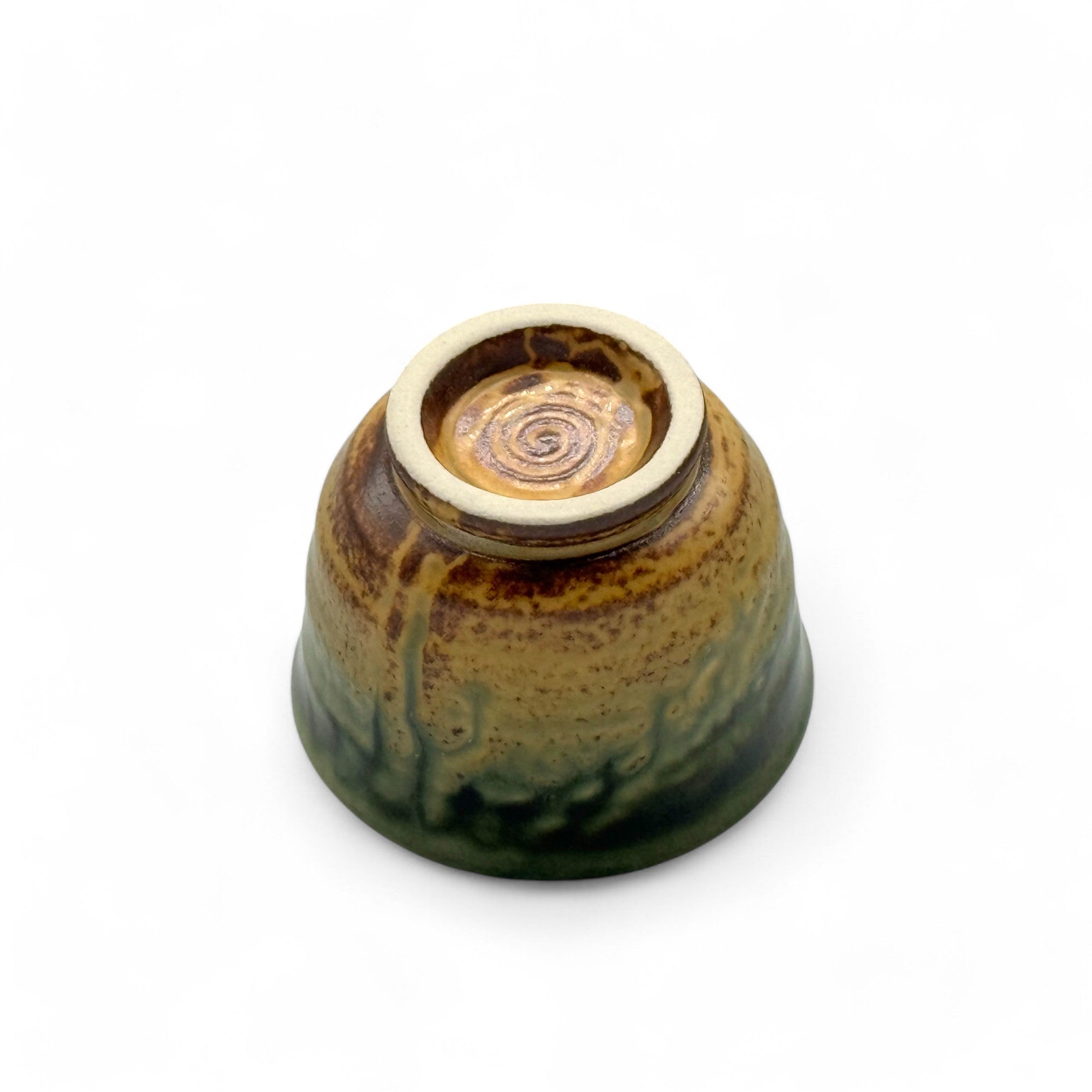 Handcrafted Mino-yaki Yunomi Japanese Sencha teacup with traditional glaze, perfect for daily tea rituals.