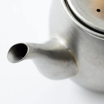 Ishinagare Japanese stone-washed stainless steel teapot, durable and elegant for premium tea brewing.