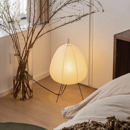 Japanese Akari Wabi-sabi Yong table lamp with minimalist design, perfect for elegant home lighting and modern decor.