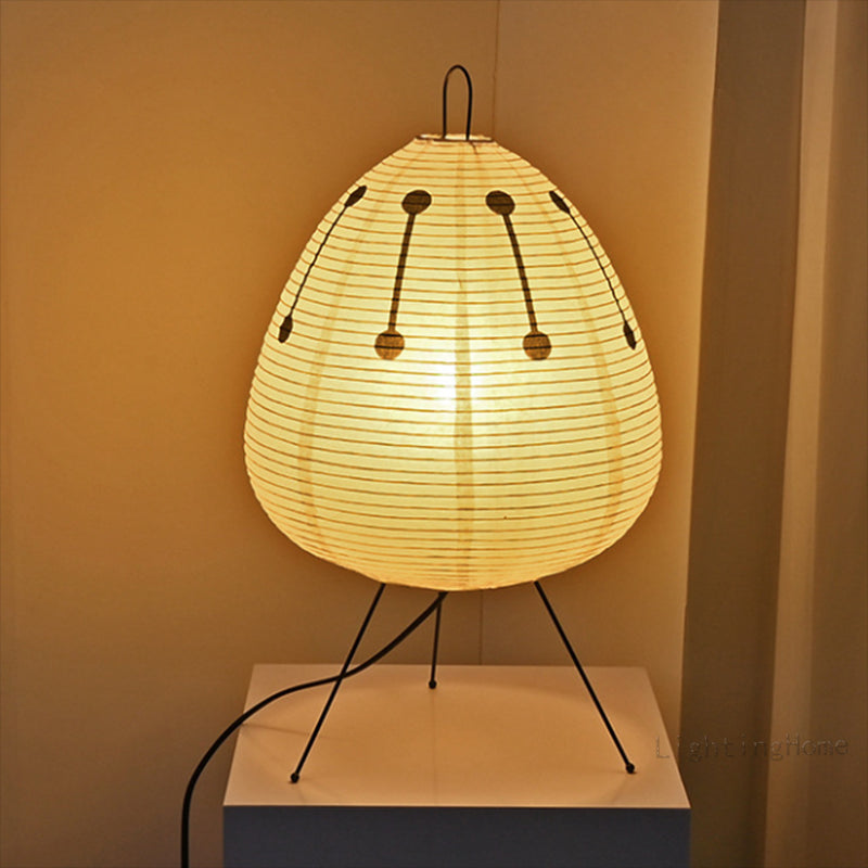 Japanese Akari Wabi-sabi Yong table lamp with minimalist design, perfect for elegant home lighting and modern decor.