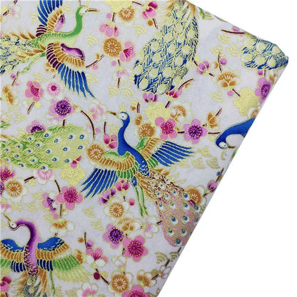 Luxury Japanese bronzed cotton fabric with metallic sheen, premium textile for couture fashion, upholstery, and artisan crafts.