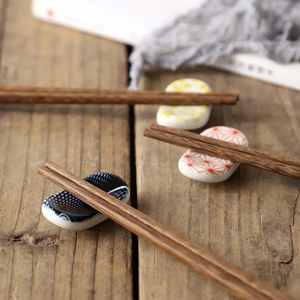 Japanese ceramic chopsticks holders, minimalist design, perfect for table decor and organizing chopsticks or cutlery.