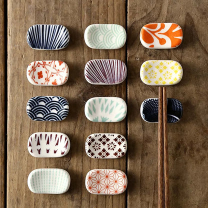 Japanese ceramic chopsticks holders, minimalist design, perfect for table decor and organizing chopsticks or cutlery.