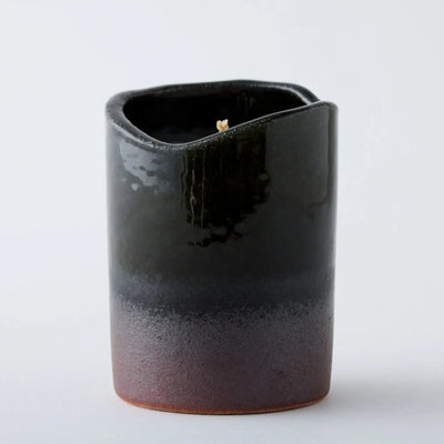 Handcrafted Miyamagi soy candle featuring Japanese forest aroma with sandalwood and oakmoss fragrance.