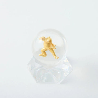 Golden Frog on a Japanese treasure ship, symbolizing luck, fortune, and prosperity.