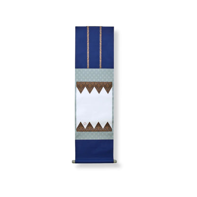 Japanese hanging scroll titled 'Frame of Self, Jaws' – traditional kakejiku wall art with modern abstract theme.