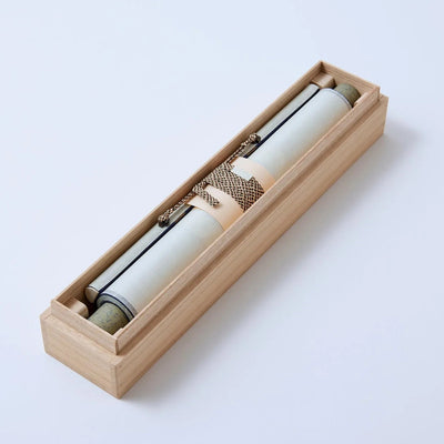 Japanese hanging scroll titled 'Frame of Self, Jaws' – traditional kakejiku wall art with modern abstract theme.