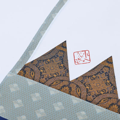 Japanese hanging scroll titled 'Frame of Self, Jaws' – traditional kakejiku wall art with modern abstract theme.