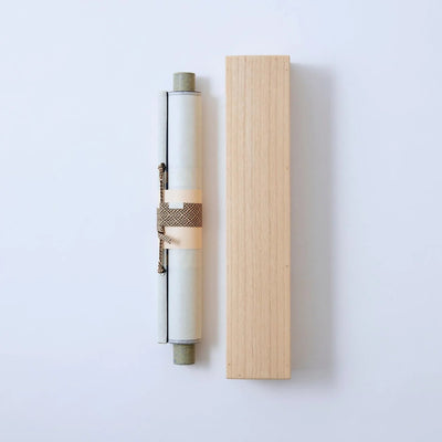 Japanese hanging scroll titled 'Frame of Self, Jaws' – traditional kakejiku wall art with modern abstract theme.