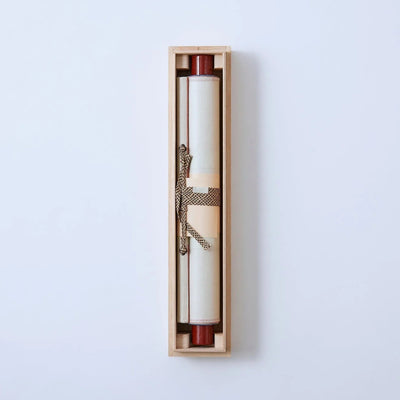 Japanese hanging scroll titled Frame of Self, inspired by Mondrian, minimalist abstract wall art.