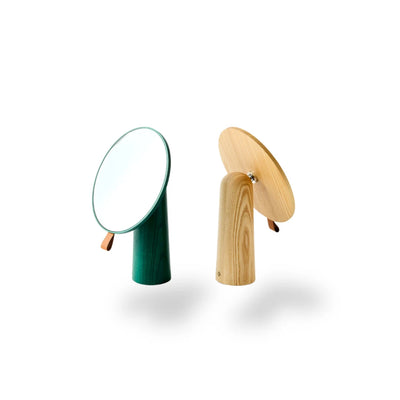 Elegant Japanese pivot mirror with 360° rotating design, perfect for modern and minimalist interior spaces.