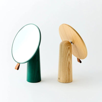 Elegant Japanese pivot mirror with 360° rotating design, perfect for modern and minimalist interior spaces.