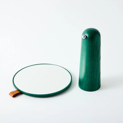 Elegant Japanese pivot mirror with 360° rotating design, perfect for modern and minimalist interior spaces.