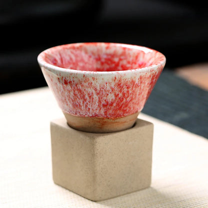 Japanese-style retro ceramic coffee cup with vintage design, ideal for tea or coffee lovers and home decor enthusiasts.