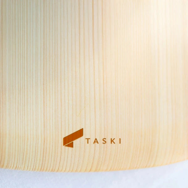 Japanese round wooden cutting board durable kitchen chopping board for food prep and serving.